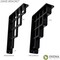 Ekena Millwork Diane Wrought Iron Bracket, (Triple center brace), Antiqued Silver 2"W x 7 1/2"D x 10"H BKTM02X07X10TDIASV - alternate 3
